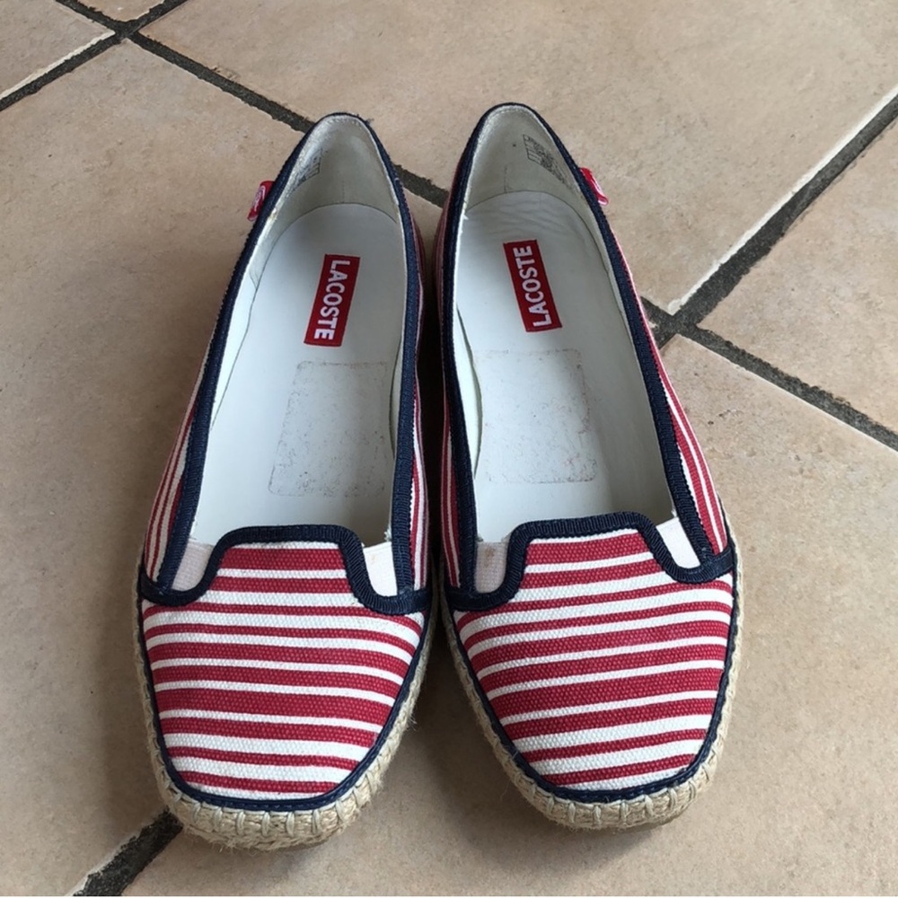 Like-new Lacoste canvas espadrilles